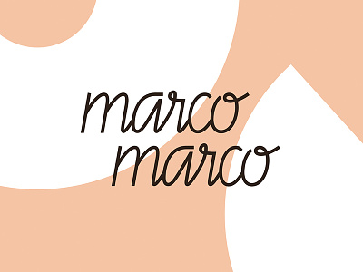 Marco Marco Logo branding contemporary custom typography design graphic design handwritten italian logo restaurant