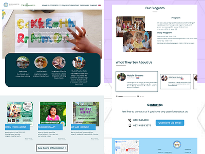 Rumah Kecil School Website (redesign) design school ui ux web webdesign webdesigns website websiteschool