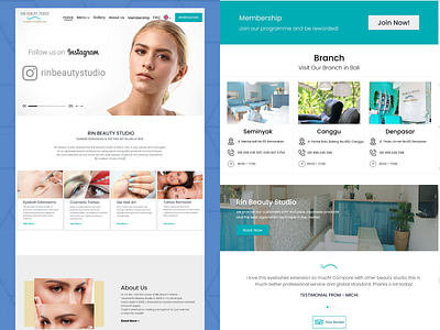 Rin Beauty Salon Website (Redesign) design salon salonwebsite ui ux web webdesign webdesigns website websitesalon