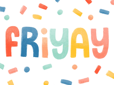 Friyay! childrensillustration colorful friyay illustration texture