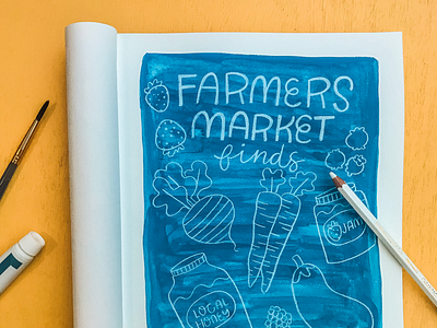 Farmers Market Finds editorialillustration gouache illustration sketchbook