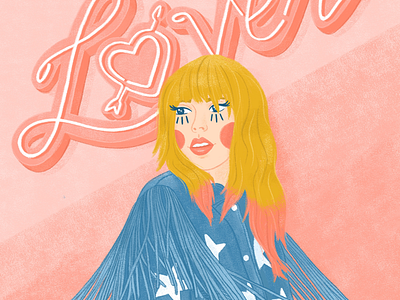 Taylor Swift: Lover illustration taylorswift typography womenillustration fringe