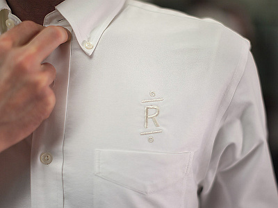 Embroidered Monogram barber identity logo monogram roger the barber