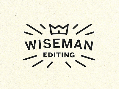 Wiseman Editing branding identity logo wip
