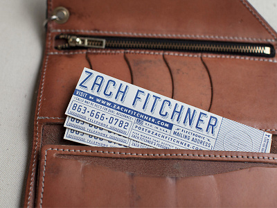 Zach Fitchner business cards cards emboss identity letterpress logo monogram
