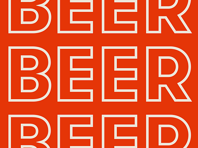 Beer beer bold finkel and garf gt walsheim repetition type typography vector