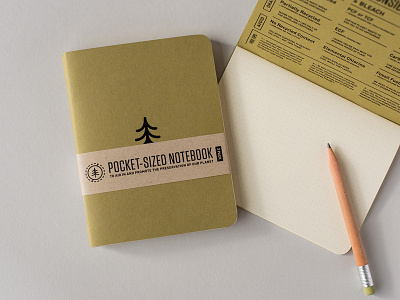 Pocket-Sized Notebook eco green journal notebook paper rad recycled tree