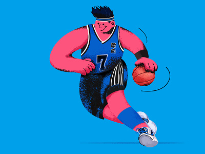 Basketball boy ui 品牌 图标 插图 设计