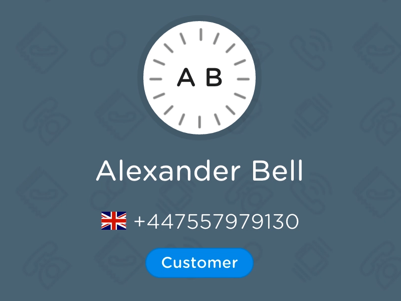 'Calling' phone interface twilio phone calling spinner animation gif