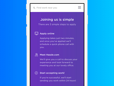 Joining us 3 steps apply online hamburger menu join us joining mobile mobile first steps