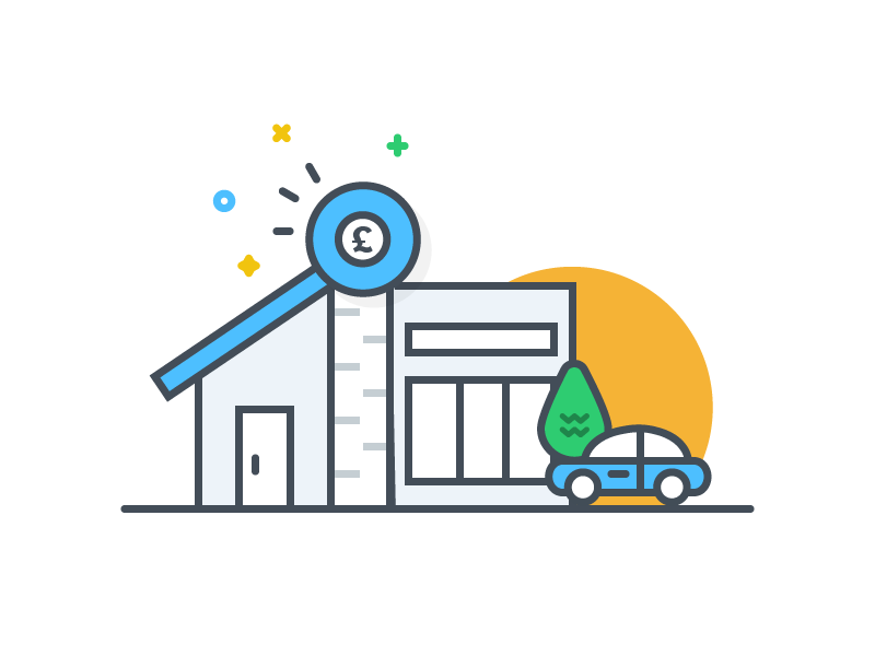 🏡 How it works illustration confetti pound transport vehicle carwow cars mid century modern house car illustration how it works