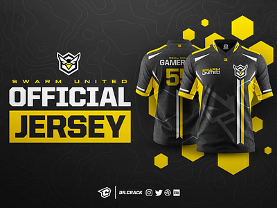 Swarm United Official Jersey brand branding dr.crack drcrack esport esports gaming jersey jersey design mockup uniforms