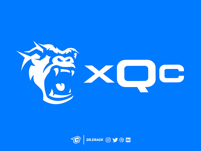 xQc Icon / Logo Concept ape brand concept esports gorilla icon logo winston xqc