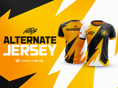 NTNS Gaming Alternate Jersey brand branding drcrack esport esports gaming jersey jersey design jersey mockup uniform