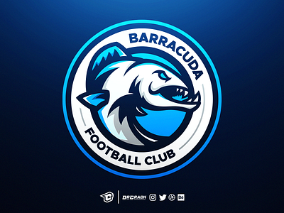 Barracuda Mascot Logo badge barracuda barracudas brand drcrack esport esports fifa football gaming logo mascot mascot logo soccer