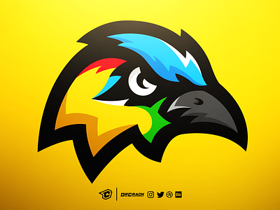 Motmot bird mascot logo