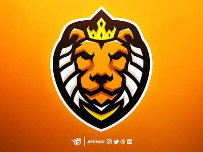 Lion Mascot Logo badge brand branding drcrack esport esports gaming lion lions logo mascot mascot logo