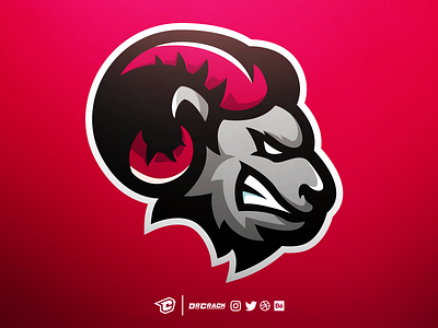 Goat Mascot Logo brand drcrack esports gaming logo mascot mascot logo twitch