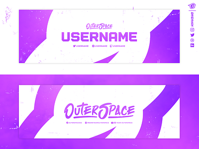 Outerspace Twitter Headers alien banner brand branding drcrack esport esports gaming header logo outerspace social media socials space twitter ufo