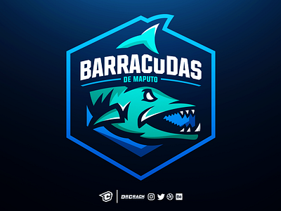 Barracudas Logo barracuda barracudas brand branding drcrack fish logo mascot mascot logo sports