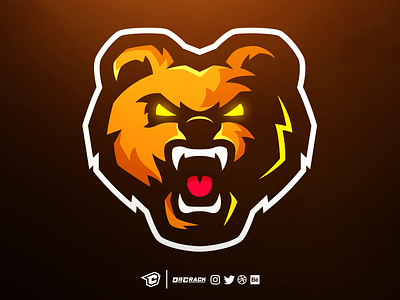 Bear Mascot Logo bear brand branding drcrack esport esports gaming logo mascot mascot logo