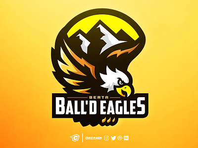 Berta Ball'd Eagles Logo alberta bird brand branding drcrack eagle eagles logo mascot mascot logo mountains