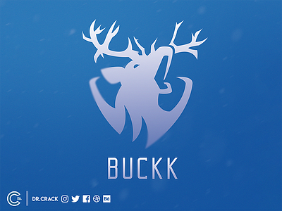 BuckK Logo buck deer design esports gamer gaming logo nature simple
