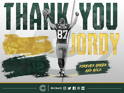 Thank You Jordy artwork dr.crack football green bay jordy jordy nelson nelson nfl packers