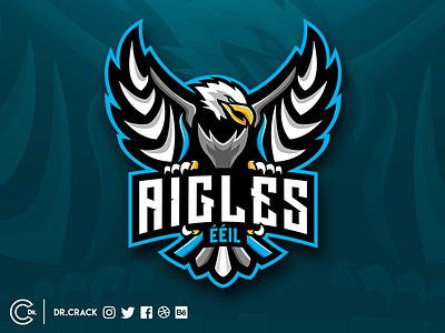 Eagle Mascot Logo aigle aigles brand design eagle eagles logo mascot school sports team