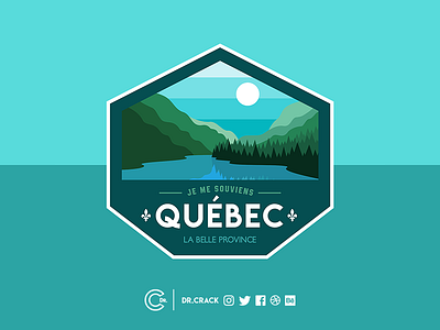 Quebec Badge badge dr.crack drcrack nature quebec wild