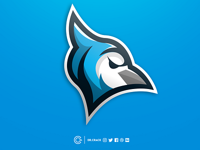 Trxmpaa2nd bird blue jay brand dr.crack drcrack esports gaming logo mascot