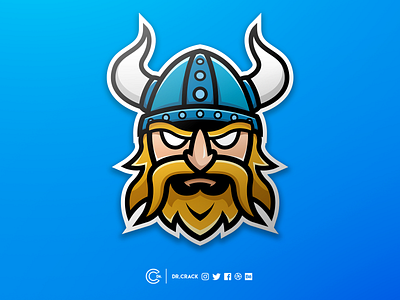 Viking Logo brand dr.crack drcrack esports gaming illustration logo mascot mascot logo