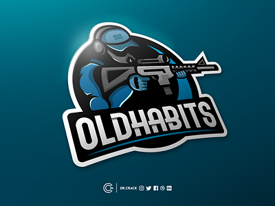 OldHabits.tv Logo brand dr.crack drcrack esports gaming logo mascot mascot logo