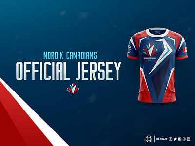 Nordik Canadians Official Jersey brand dr.crack drcrack esports gaming identity jersey logo uniform