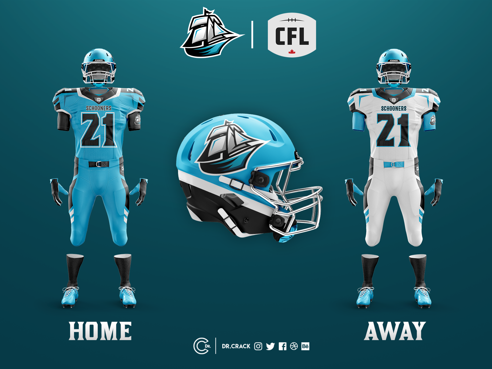 Atlantic Schooners Uniform Concept by Alec Des Rivières on Dribbble