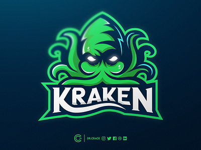 Kraken Esports Logo brand branding dr.crack drcrack esport esports gaming kraken kraken logo logo mascot mascot logo octopus octopus logo