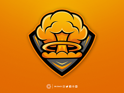 Explosion Logo badge bomb brand esport esports explosion explosive gaming logo mascot mascot logo nuke