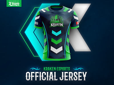 Kraken Esports Official Jersey brand branding esport esports gaming jersey jersey design kraken uni uniform uniforms