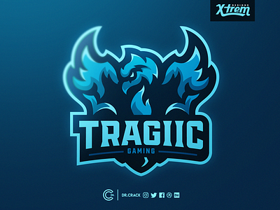 Tragiic Gaming Logo brand branding dr.crack drcrack eagle esport esports falcon gaming hawk logo mascot mascot logo phoenix