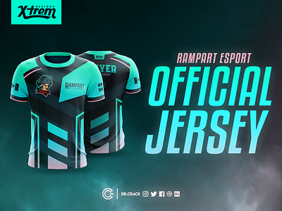 Rampart Esport Official Jersey apparel brand branding dr.crack esport esports gaming jersey jersey design mockup sports uni uniform uniform design uniforms