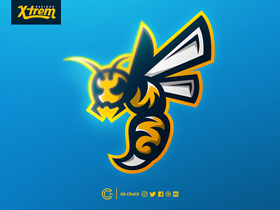 Wasp Mascot Logo bee bee logo brand branding dr.crack drcrack esport esports gaming hornet logo mascot mascot logo wasp wasp logo