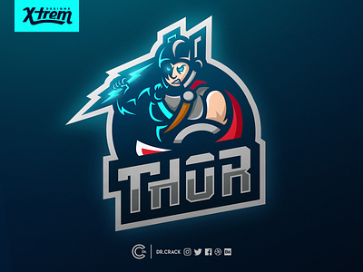 Thor Mascot Logo avengers brand branding esport esport logo gaming logo marvel mascot mascot logo mcu thor