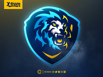 Lion Mascot Logo badge brand branding dr.crack drcrack esport esports gaming lion lion logo logo mascot mascot logo