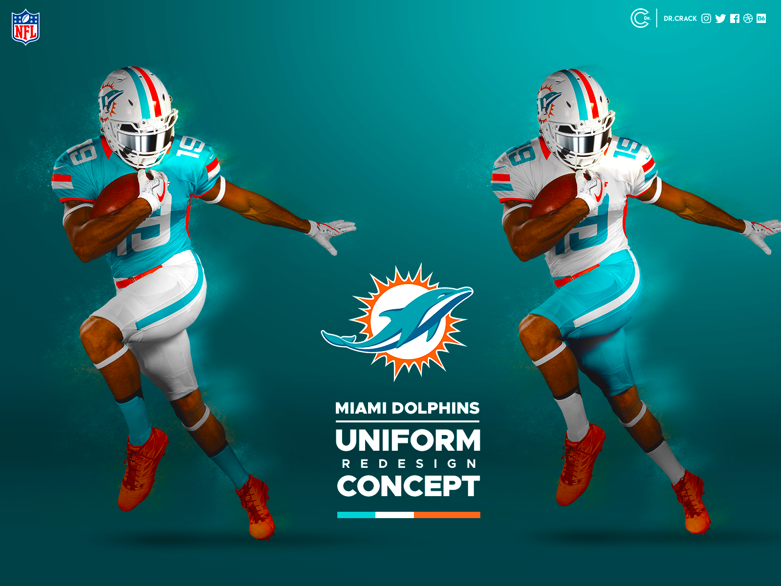 Miami Dolphins Uniform Redesign Concept by Alec Des Rivières on Dribbble