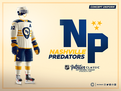 Nashville Predators Winter Classic Concept Uniform brand branding concept hockey ice hockey jersey logo nashville nashville predators nhl predators sports uni uniform winter classic