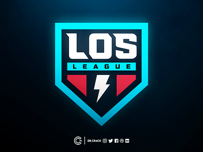 LOS League Logo badge badge design badge logo brand branding emblem esport esports gaming logo shield