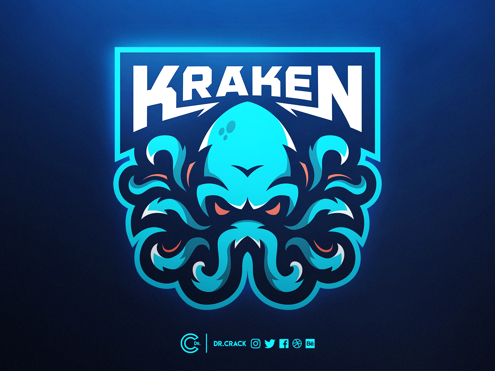 Kraken Mascot logo by Alec Des Rivières on Dribbble