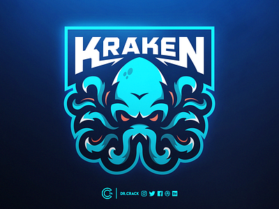 Kraken Mascot logo esport esports esports logo gaming hockey kraken kraken logo logo mascot mascot logo nhl octopus octopus logo seattle seattle kraken