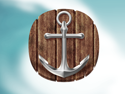Anchor icon anchor design icon icons marine water web web design wood