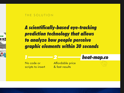 Heat-Map.Co as a solution heat map prediction presentation slide solution typography yellow